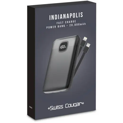 Swiss Cougar Indianapolis Fast Charge 22.5W Power Bank - 20000mAh Gift Box